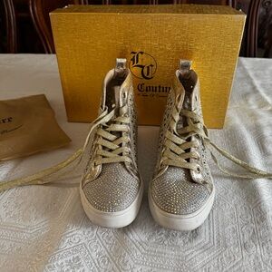 Lady Juicy Couture Gold High-Top Sneakers